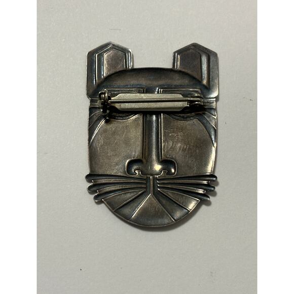 Laurel Burch Sterling Silver Tiger "Miikio" Brooch Pin - Picture 3 of 4